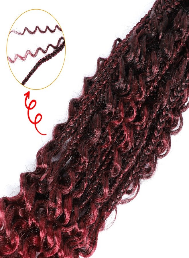 أيانا وصلات شعر كروشيه بوهيمية من Goddess Curly Ends، 144 خصلة، بطول 22 بوصة، ضفائر بوكس، ضفائر بوكس من Goddess، شعر كروشيه صناعي، وصلات شعر (22 بوصة، TBUG) - Image 5